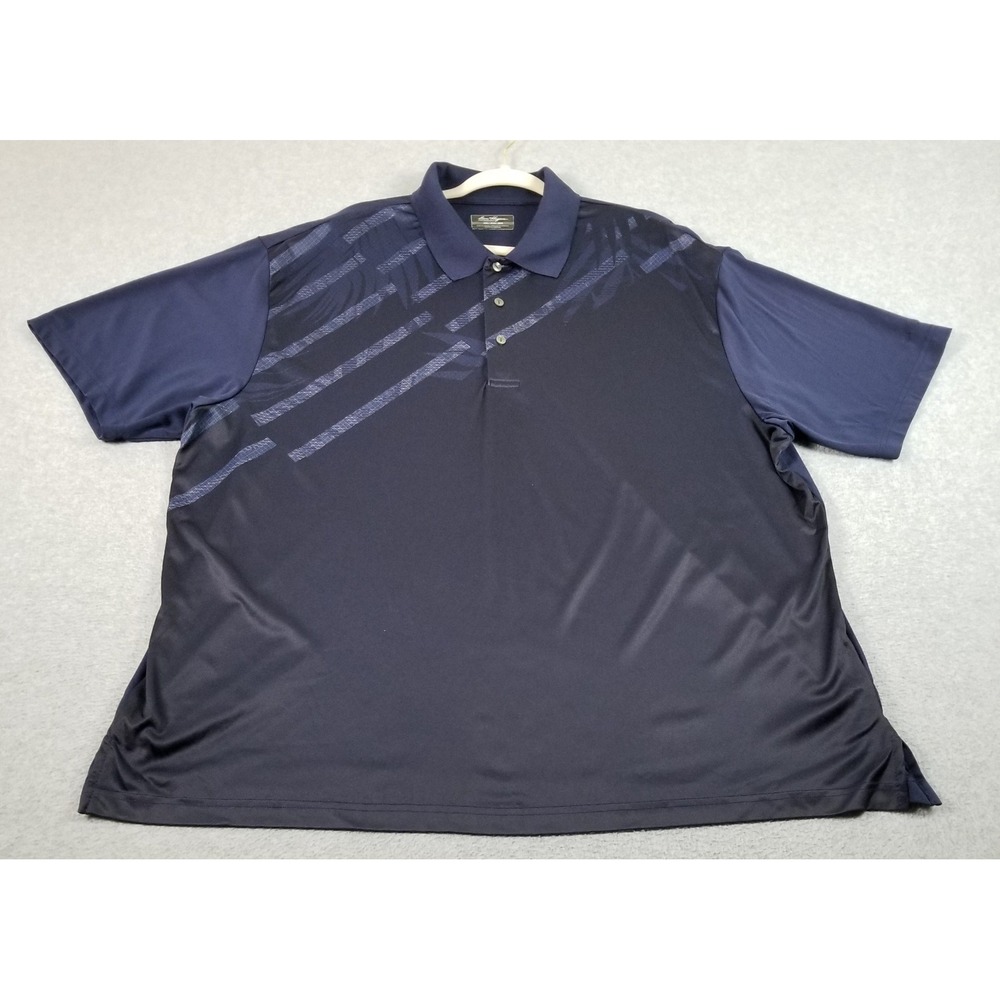 Ben Hogan Polo Shirt Mens 3XL XXXL Blue Graphic Performance Golf Short Sleeves